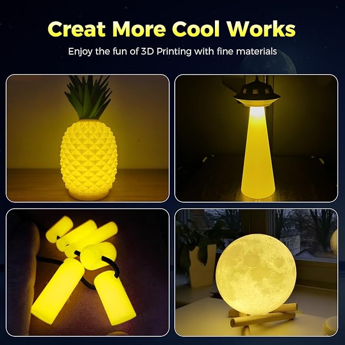 Creality 3D Luminous PLA Printer Filament, Halloween Decor, Glow in The Dark - Image 4