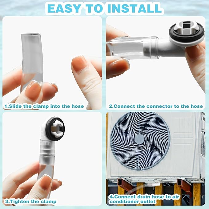 3Ft Portable Air Conditioner Drain Hose, 3/5 Inch Leakproof AC Drain Hose Kit - Image 4