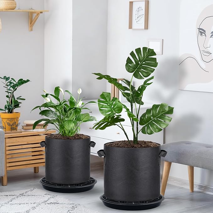4 Pack 14'' Self-Watering Fabric Pot Base - Image 5