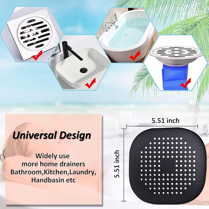 Hair Drain Catcher, Square Drain Cover - Image 6