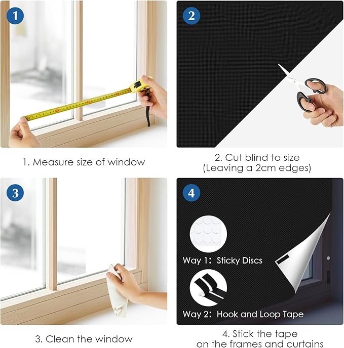 Blackout Window Cover, Portable Window Blinds, Travel DIY Window Blackout - Image 9