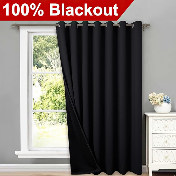 NICETOWN Extra Wide Patio Door Curtain, Super Heavy-Duty Thermal Sliding Glass - Image 2