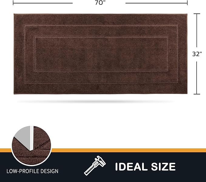 PURRUGS Dirt Trapping Door Mat 32" x 70", Non-Slip/Skid Machine Washable - Image 2