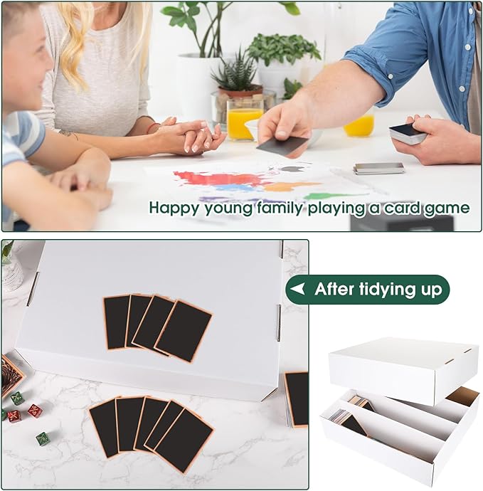 Yexiya 15 Pcs 3200 Count Sports Card Storage Boxes White Trading Card Box - Image 6