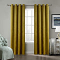 ChadMade Blackout Lined Premium Velvet Curtain Fawn 100Wx120L Inch, Eyelet by ChadMade
