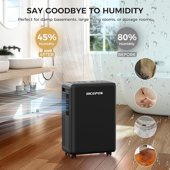 2000 Sq.Ft Dehumidifier for Basement, 30 Pints Portable Dehumidifier for Home - Image 3