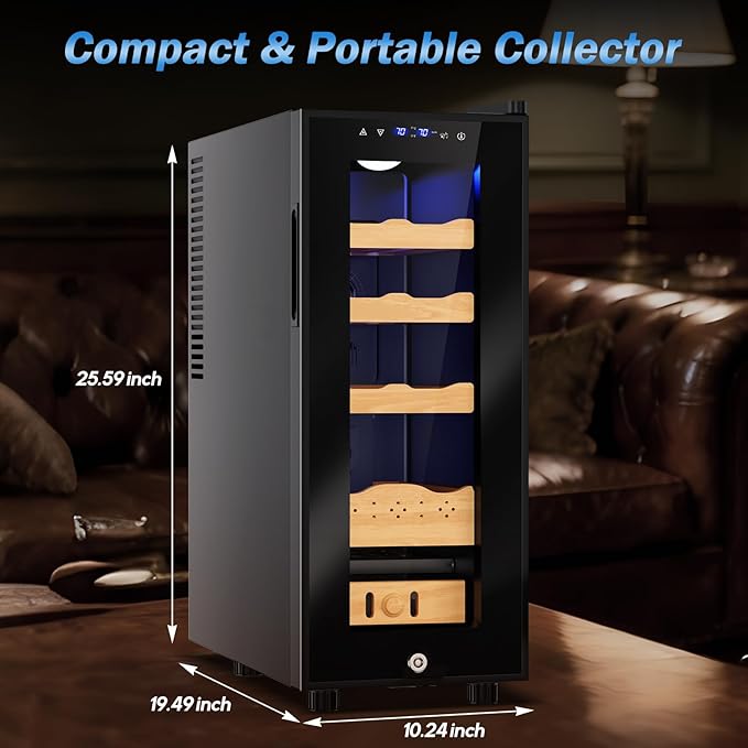 Electric Humidor-35L Cooling & Heating Humidor, Smart Touch Control Humidity & - Image 4