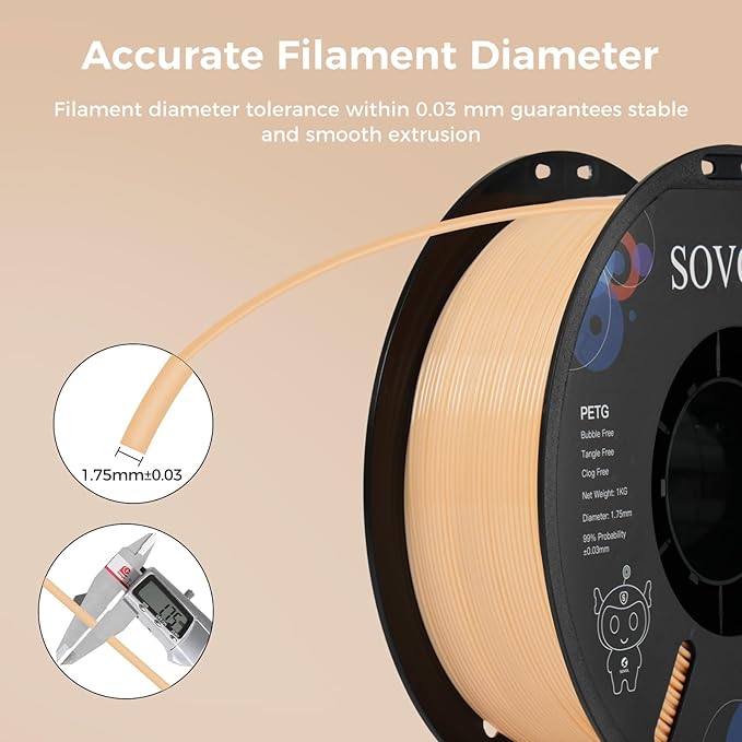 Sovol 3D Printer PETG Filament 1.75mm 1KG, High Precision, Strong Toughness - Image 6