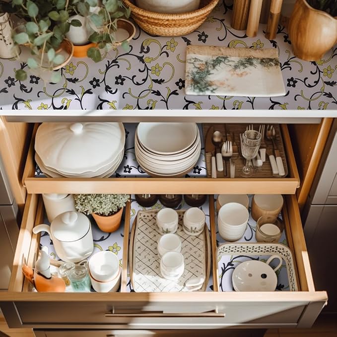 12" W x 120" L Floral Drawer and Shelf Liner - Image 7