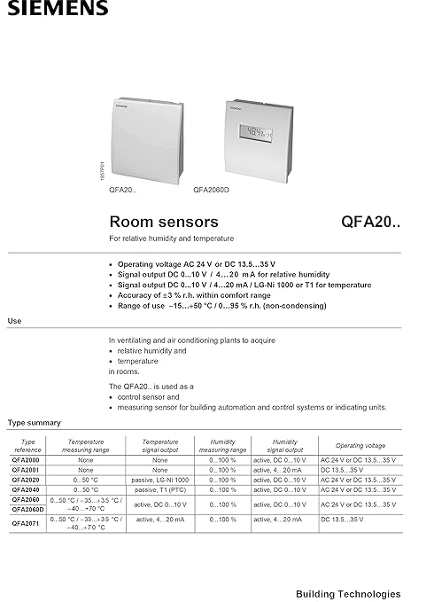 Wall Mounted HVAC Temperature and Relative Humidity Sensor - Image 3
