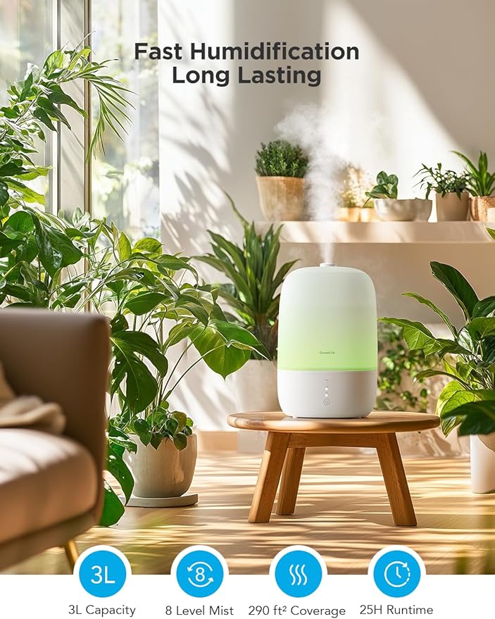 GoveeLife Smart Humidifiers for Bedroom, 3L Top Fill Cool Mist Humidifiers - Image 6