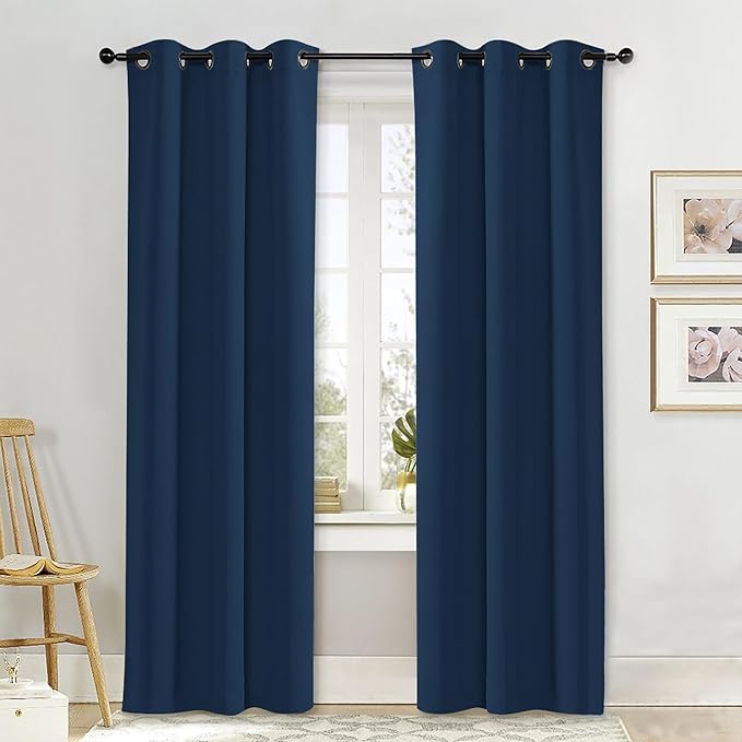 NICETOWN Curtain Blackout Drape Panel, Single Panel, 42 x 84 inch, Moroccan Blue by NICETOWN