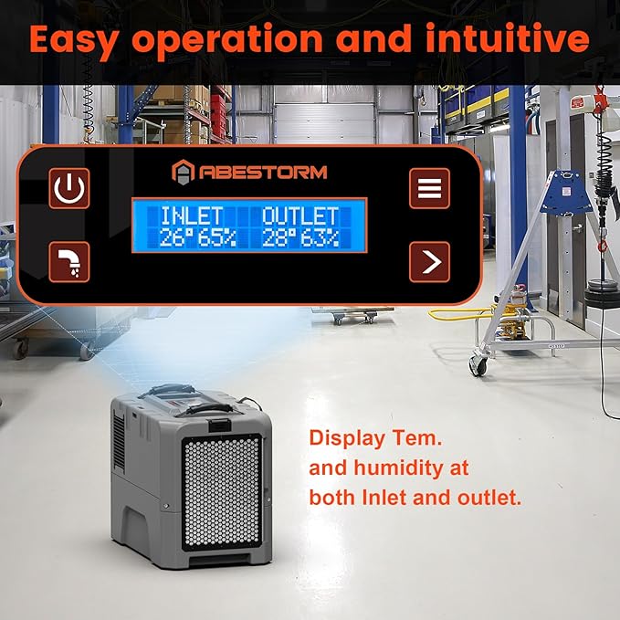 Abestorm LGR Commercial Dehumidifier, 180 PPD Crawl Space Dehumidifier - Image 3