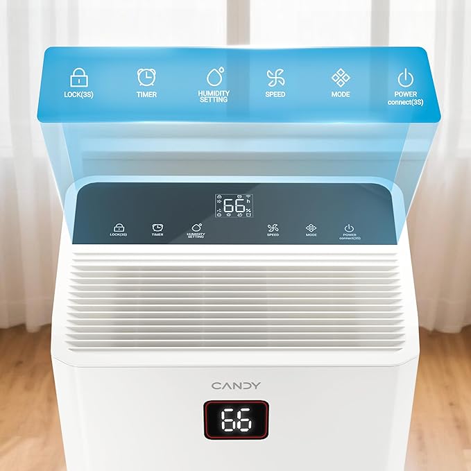 Candy 98 Pints Dehumidifier for Spaces up to 5000 Sq. Ft, Dehumidifier for Home - Image 5