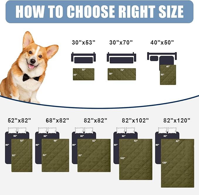 Smiry Waterproof Dog Bed Cover Pet Blanket, Soft Washable Dog Blanket - Image 5