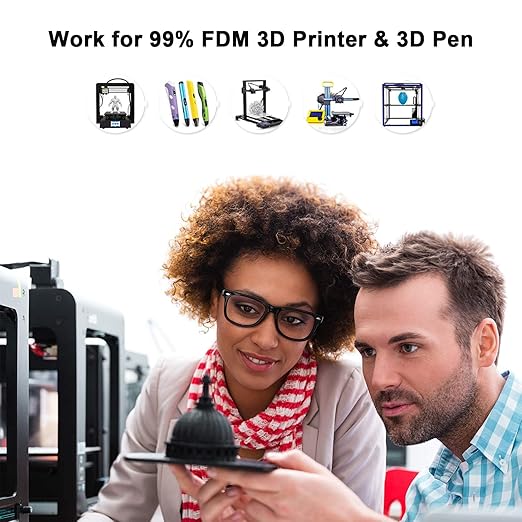AMOLEN 3D Printer Filament Bundle, PETG Filament 1.75mm, Transcucent Clear/White - Image 7