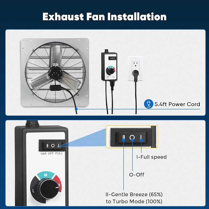 KEN BROWN 24 Inch Shutter Exhaust Fan - Image 8