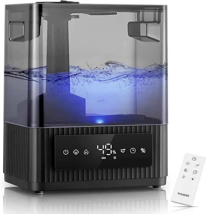 FOHERE Smart Humidifier for Bedroom, 6L Quiet Warm Cool Mist Humidifier by HOME