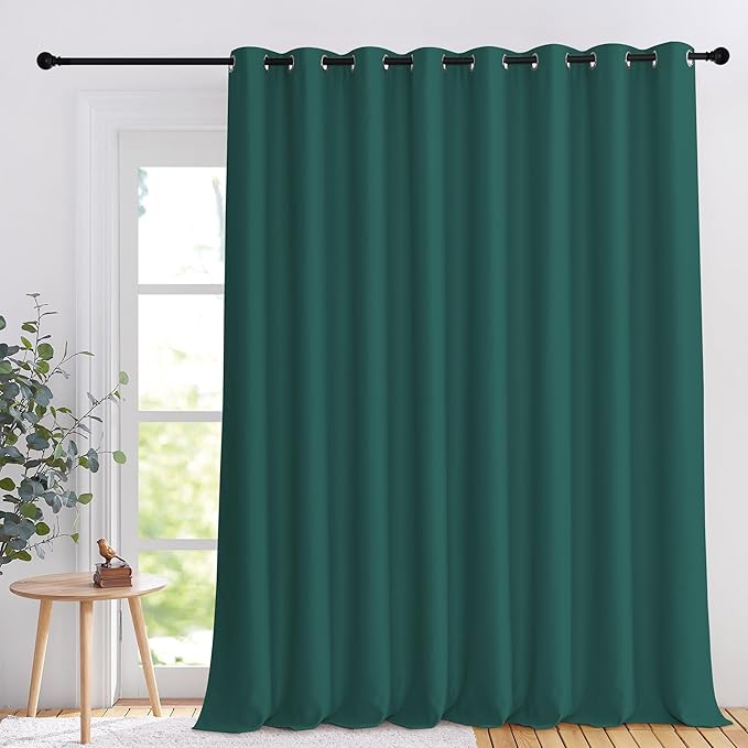 NICETOWN Black Out Curtain for Patio Door 108 inches Long, Grommet Thermal by NICETOWN