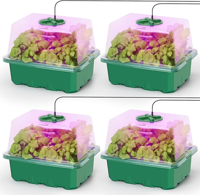 MIXC Seed Starter Kit with Grow Light, Elevated Seedling Tray Kit with by MIXC