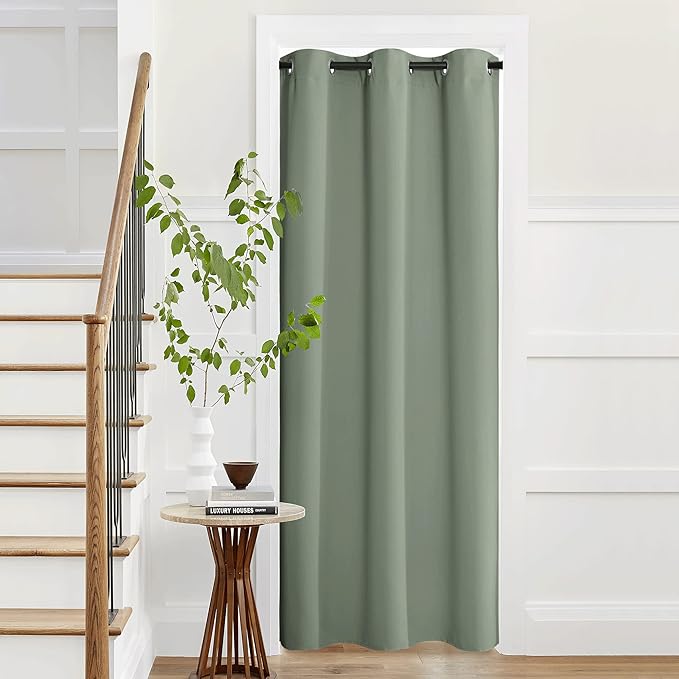 NICETOWN Door Curtains for Doorway Privacy, 95 Inch Length Blackout Thermal by NICETOWN