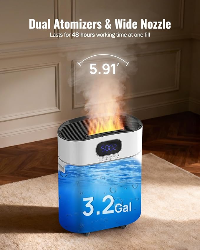 Humidifier Large Room Warm and Cool Mist, 3.2Gal/12L Humidifiers - Image 4