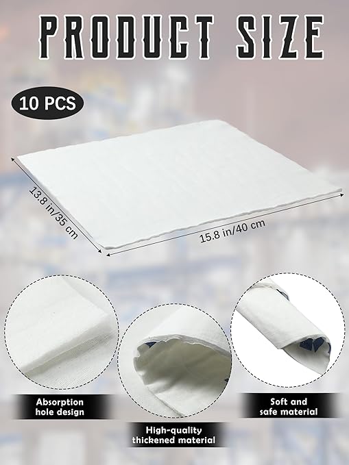 Domensi 10 Pcs Water Absorbent Pads 14" x 16" Water Absorbing Mat Wringable - Image 2
