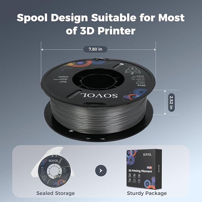 Sovol 3D Printer PETG Filament 1.75mm 1KG, High Precision, Strong Toughness - Image 8