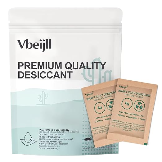 6 Gram Kraft Clay Desiccants Packs, Premium Food Grade Desiccant by Vbeijll