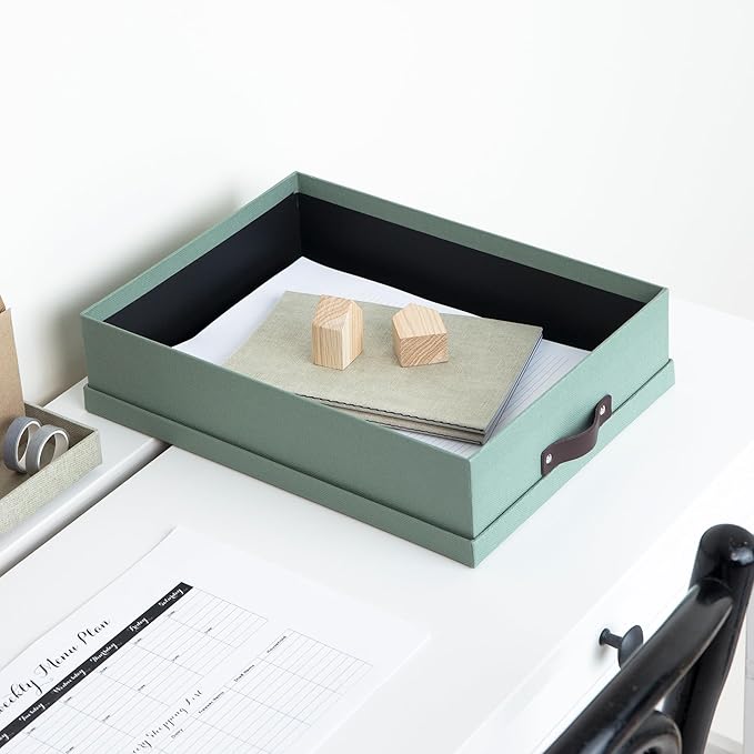 Bigso Oskar Canvas Fiberboard Document Letter Box - Image 6