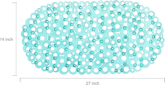 WELTRXE Oval Bathtub Mat Non Slip, Shower Mat - Image 2