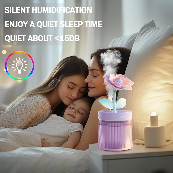 Cute Mini Humidifier 320mL Cool Mist Humidifie mute - Image 5