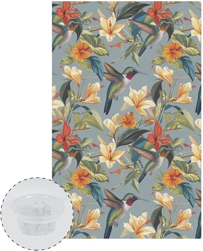 Hummingbird Armrest Cover Non-Slip Headrest Protector Stain Resistant Fabric - Image 2