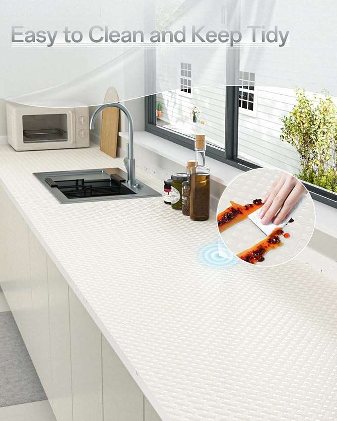 Shelf and Drawer Liner for Kitchen Cabinet, Non-Adhesive 18in x 360in - Image 7