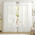 Dreaming Casa White Sheer Curtains 96 Inches Long, Rod Pocket & Back Tab Light by DreamingCasa