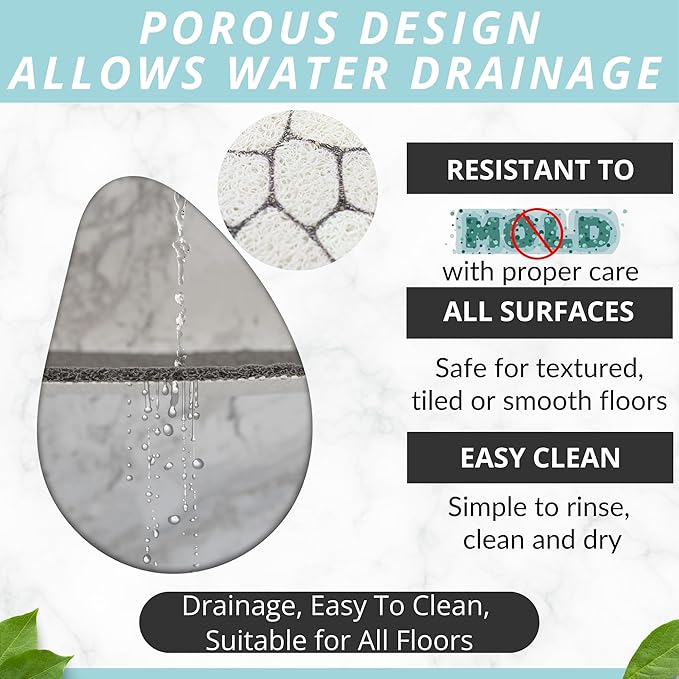 ENKOSI Loofah Non-Slip Shower and Bath Mat - Image 4