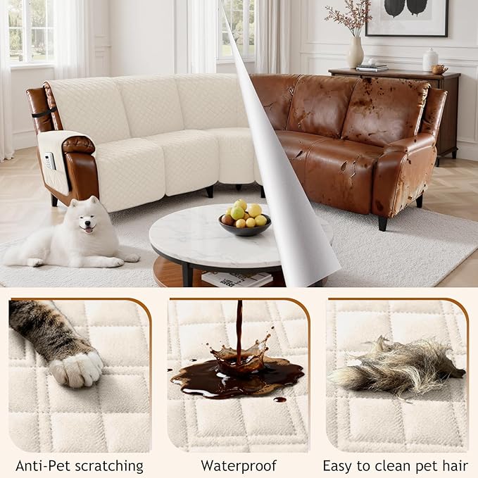 Arfntevss Waterproof Recliner Sectional Couch Covers - Image 6