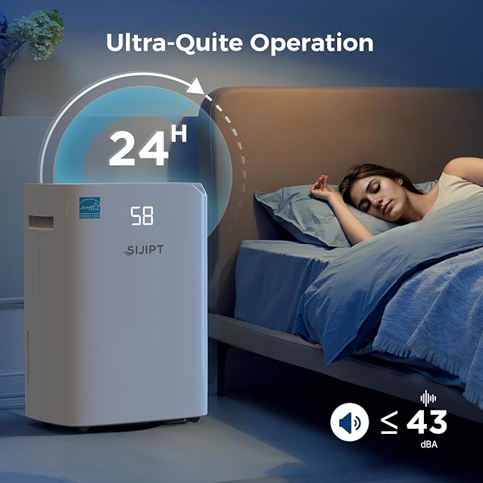 Dehumidifier for Basement with Drain Hose, 100 Pint 6, 000 Sq. Ft Energy Star - Image 5