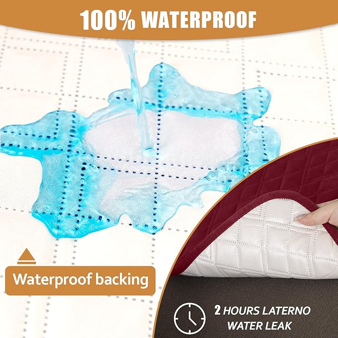 Arfntevss Waterproof Sectional Couch Covers L Shape Washable Velvet Sofa Cover - Image 2