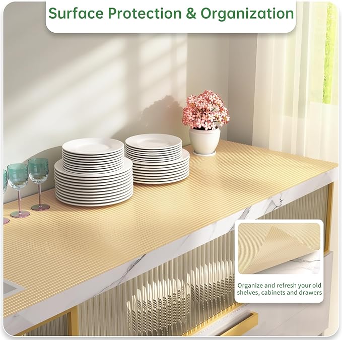 Shelf and Drawer Liner for Kitchen Cabinet, Non-Adhesive 18in x 120in - Image 5