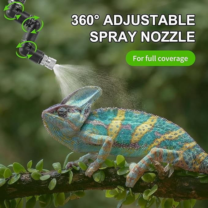 Reptile Mister System, External Timer & 360° Adjustable Nozzle, Humidifier - Image 2