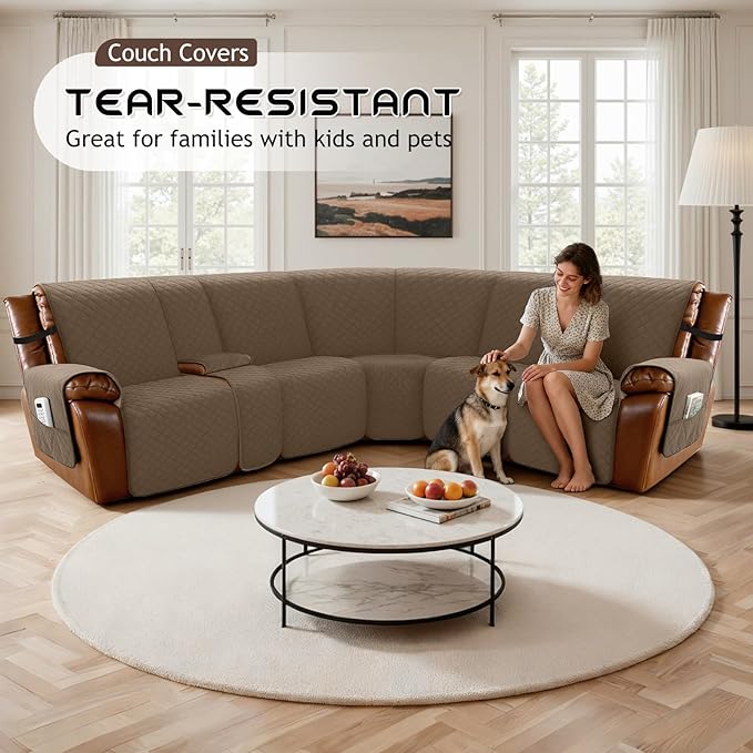 Arfntevss Waterproof Recliner Sectional Couch Covers - Image 7