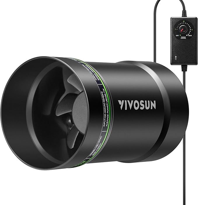VIVOSUN 4” Inline Booster Duct Fan by VIVOSUN