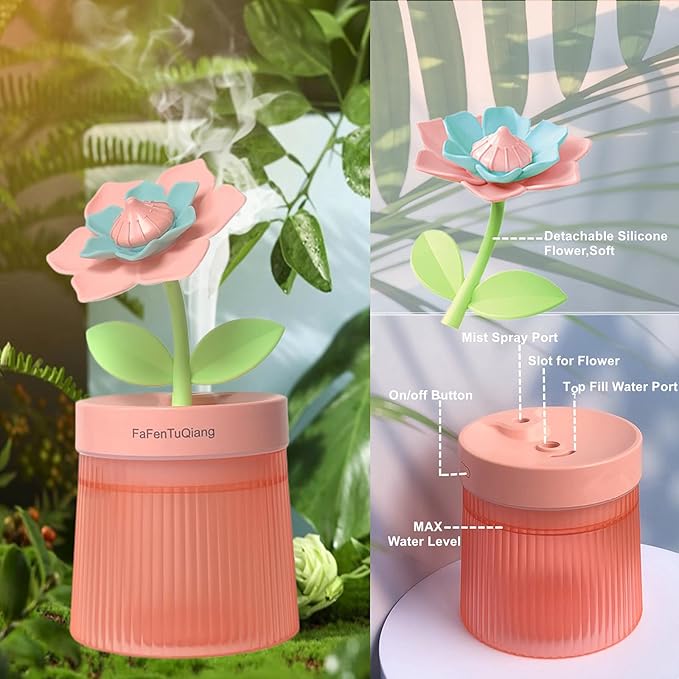 Bedroom Mini Humidifier Cute, Auto Shut Off 260ml - Image 6