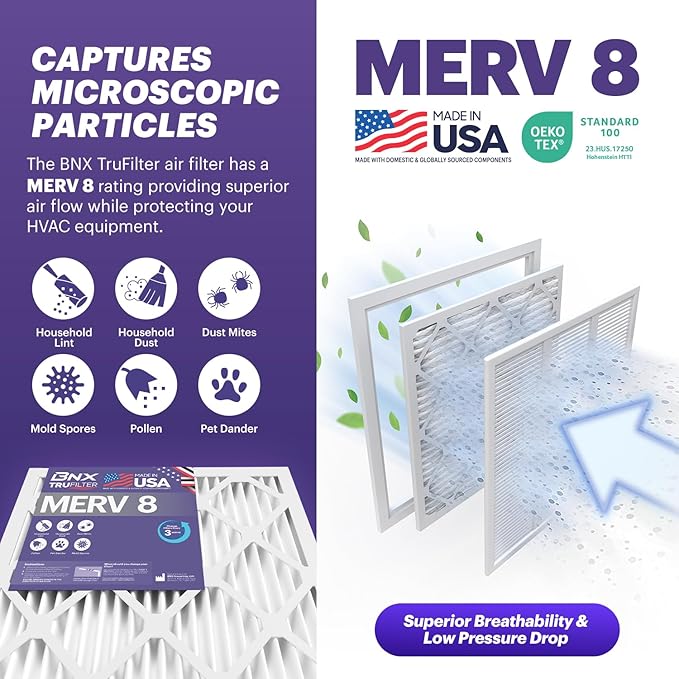 BNX TruFilter 10x30x1 Air Filter MERV 8 - Image 3