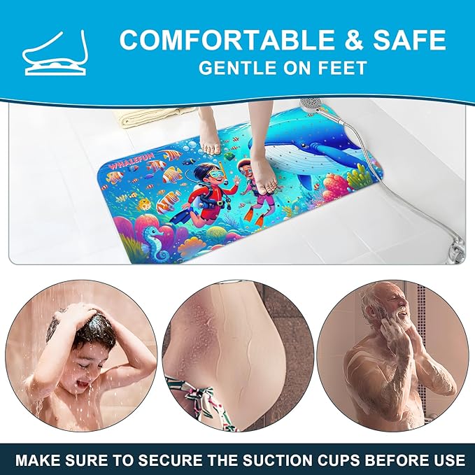 XIYUNTE Baby Bath Mat for Tub Non Slip Kids Bath Mat - Image 5