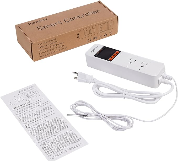Attic Fan Thermostat Controller Temperature Switch Plug Outlet - Image 9