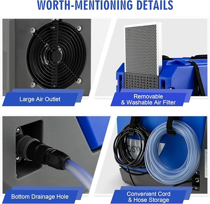 COSTWAY 180 PPD Crawl Space Dehumidifier - Image 7