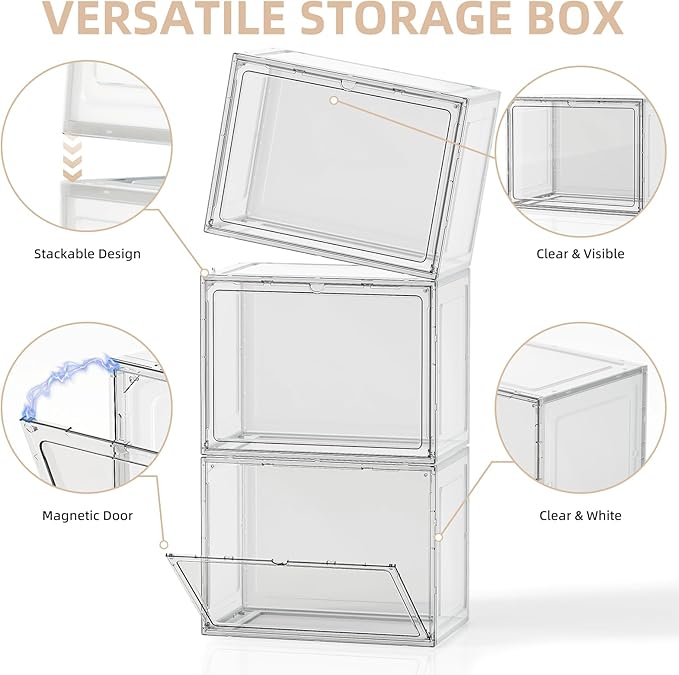 5 Pack Stackable Storage Bins - Image 6