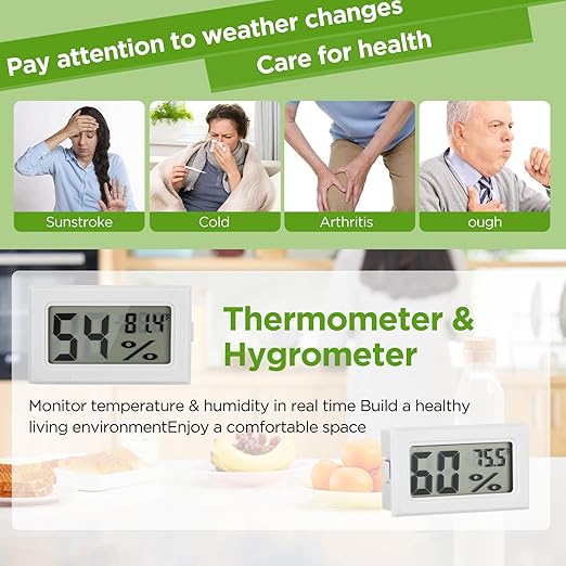 12 Pack Mini Hygrometer Digital Electronic Temperature Humidity Meters Gauge - Image 3